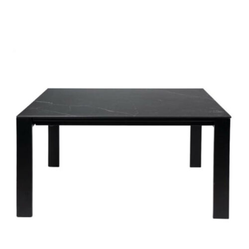 Mesa 140 extensible porcelánico negro y negro