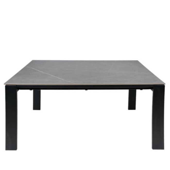 Mesa 140 extensible porcelánico gris y negro