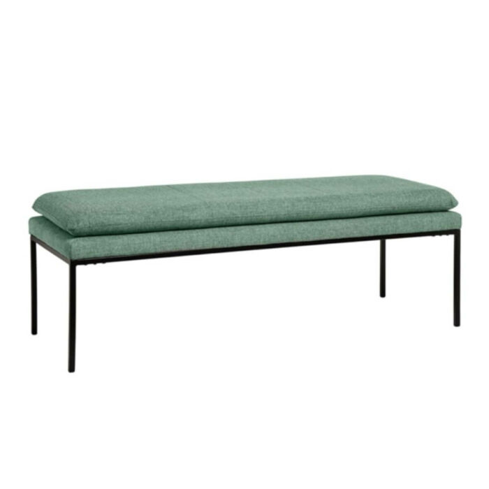 Banqueta menta con pata de metal negro