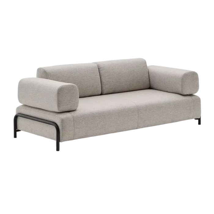 Sofá GRANGER. Sofá beige grisáceo 3 plz 232cm