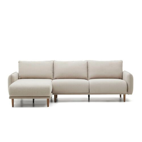 Sofá chaise longue beige 262cm