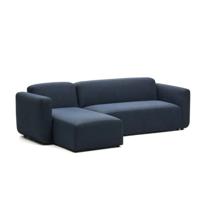 Sofá chaise longue azul 263cm