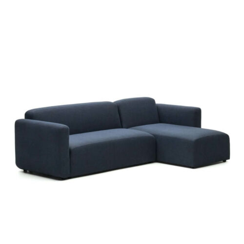 Sofá chaise longue azul 263cm