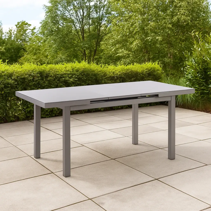 mesa extensible exterior aluminio aura