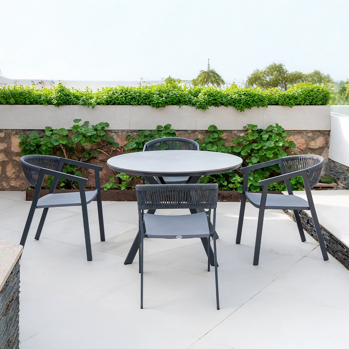 conjunto exterior mesa aluminio ATACAMA