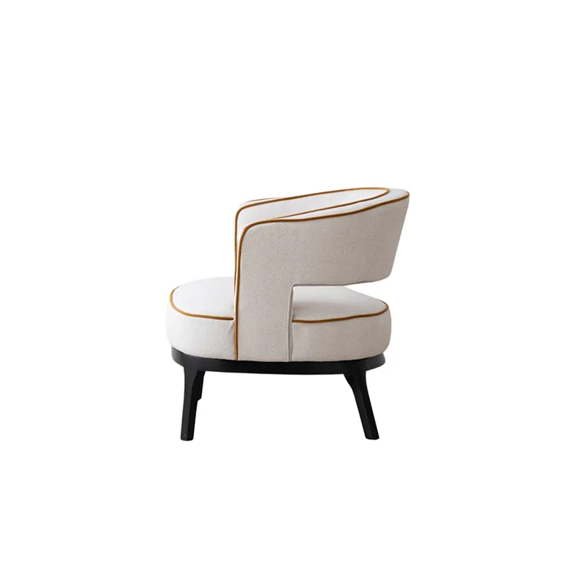 Ocre butaca diseño ribete mostaza