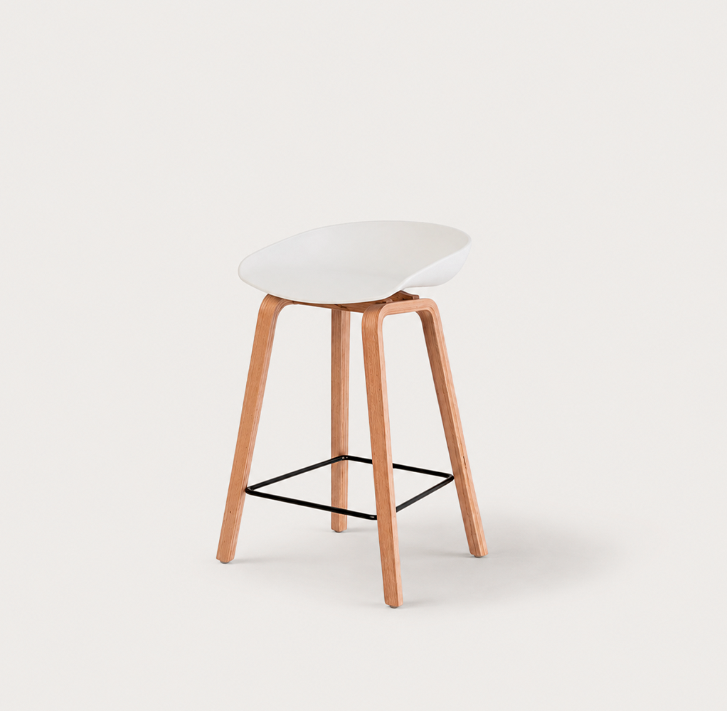 Taburete Thu blanco 74-66cm