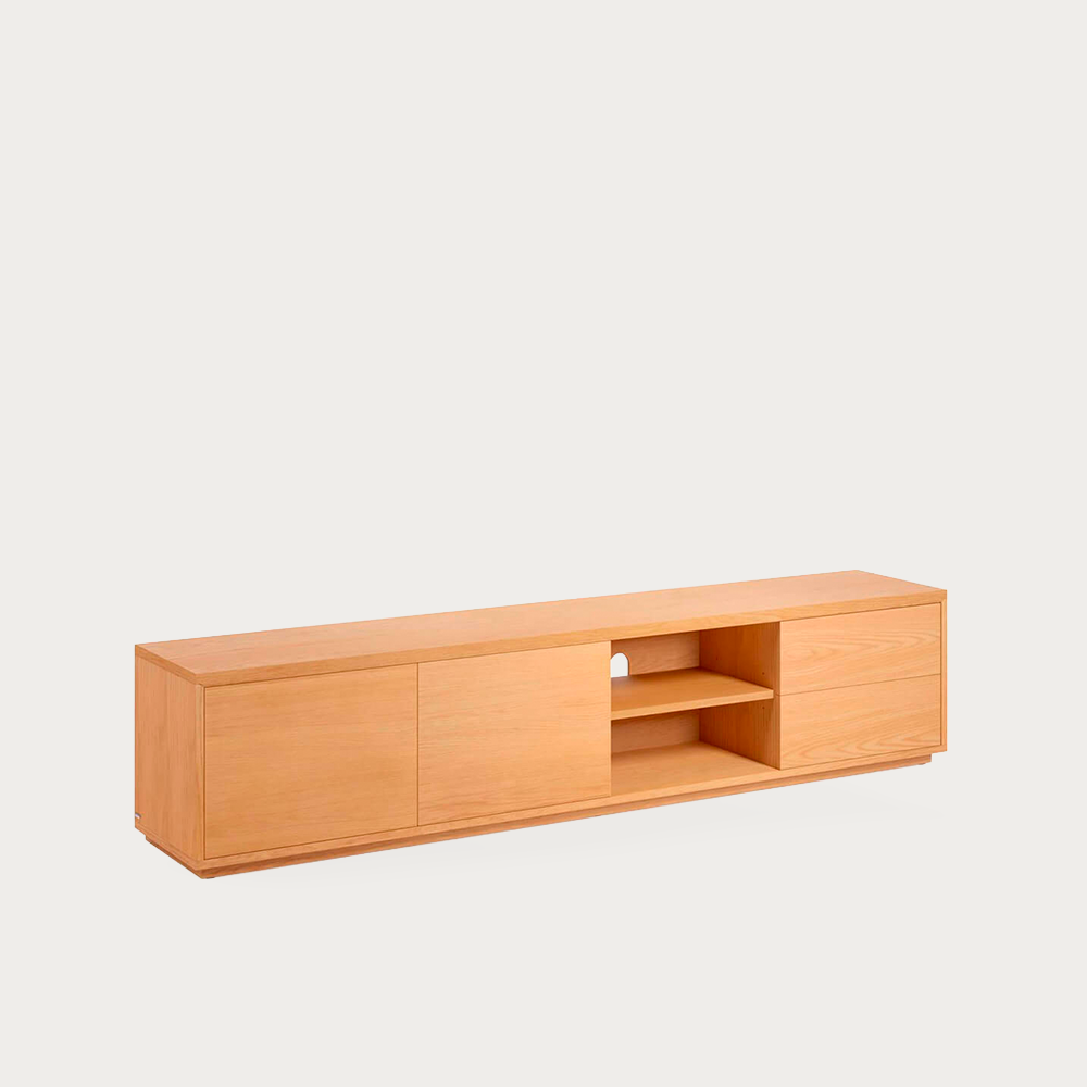 CINOM. Mueble tv chapa de roble