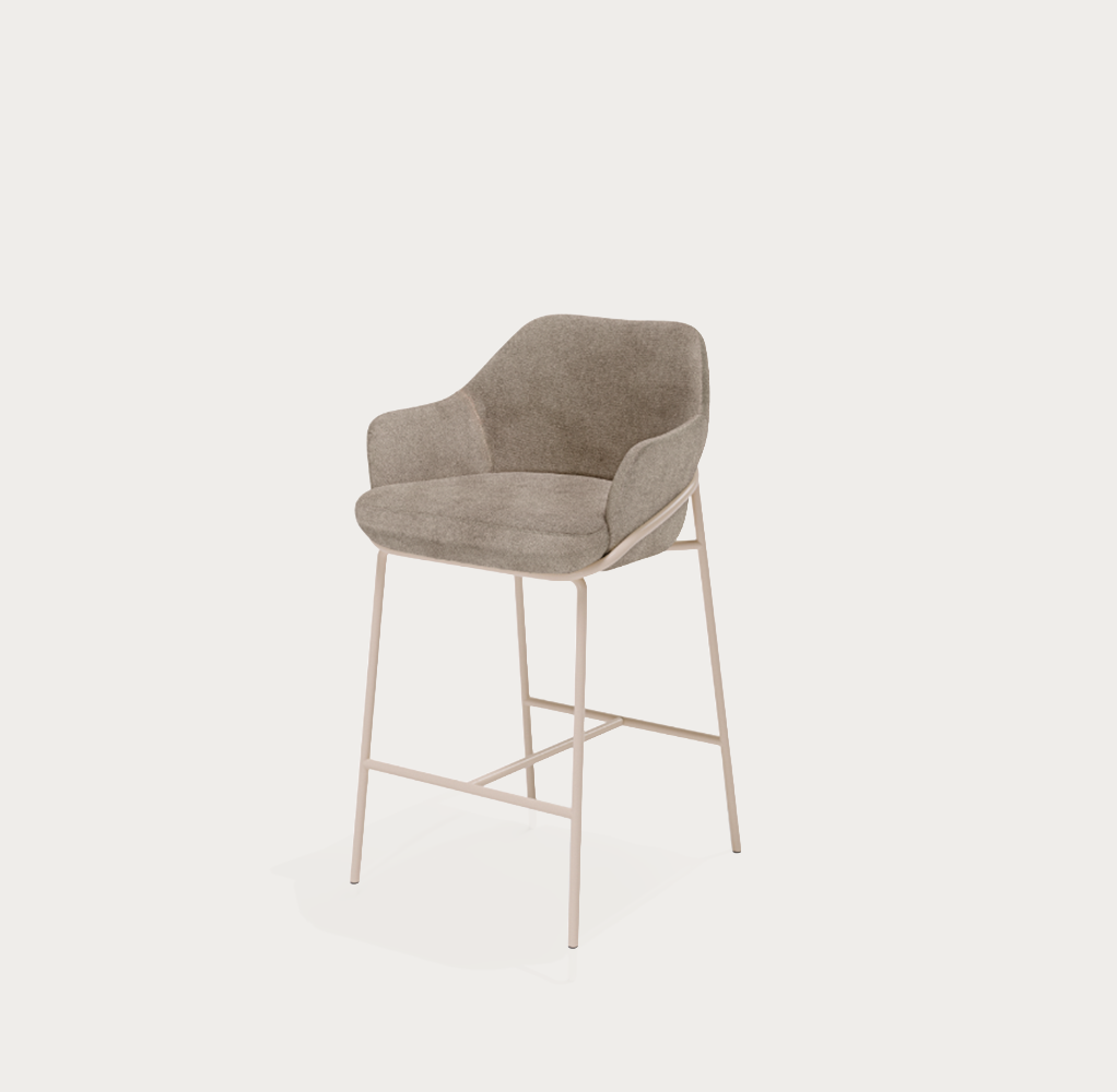 Taburete Tho taupe-beige