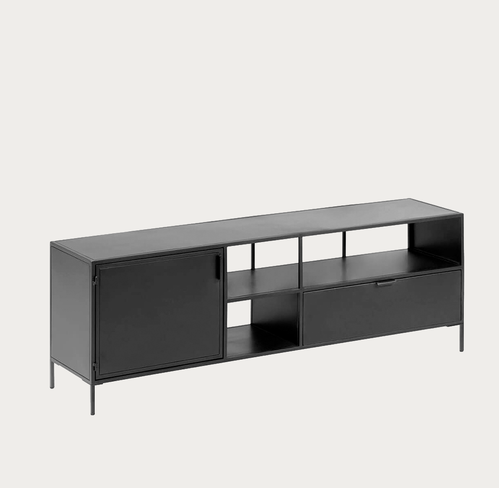 Mueble-tv-industrial-acero-negro-1