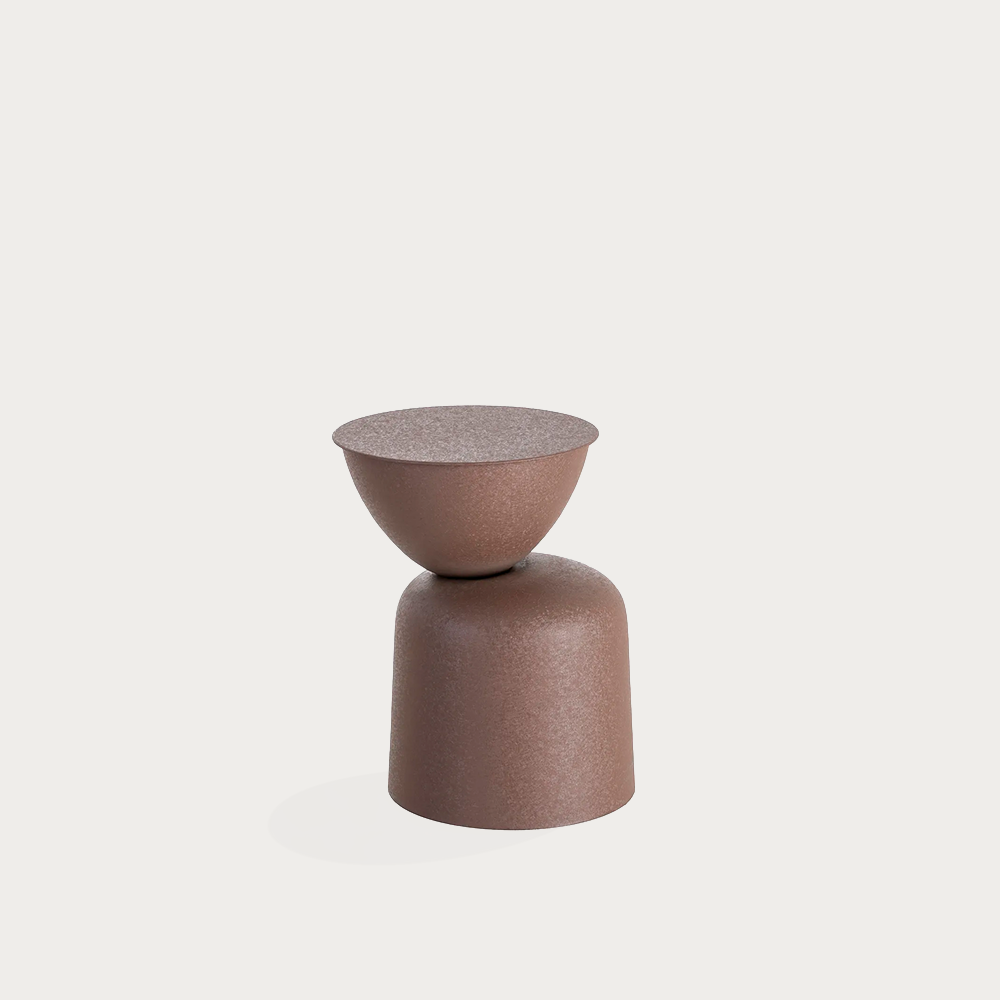 Mesita marrón acero lúmina 36cm