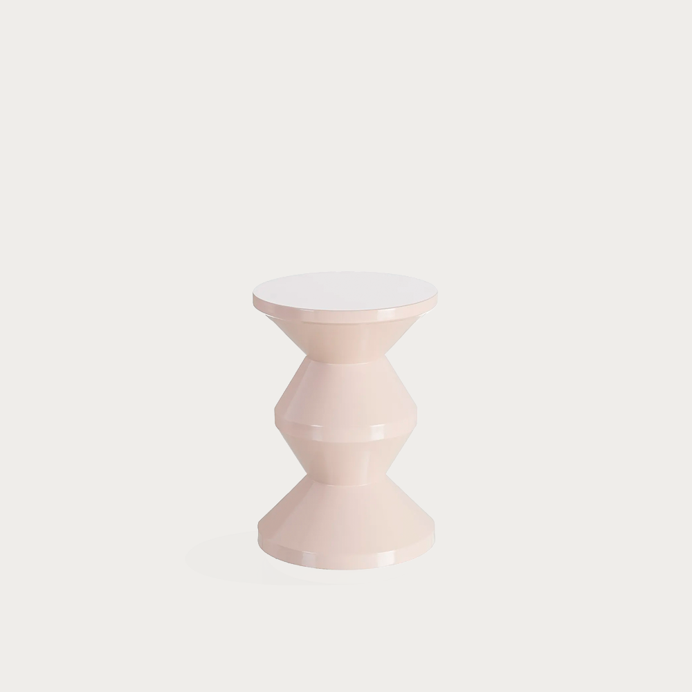 Mesa auxiliar picos blancos de metal 33cm