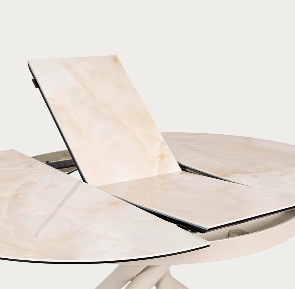 mesa extensible 120(160)cm beig claro