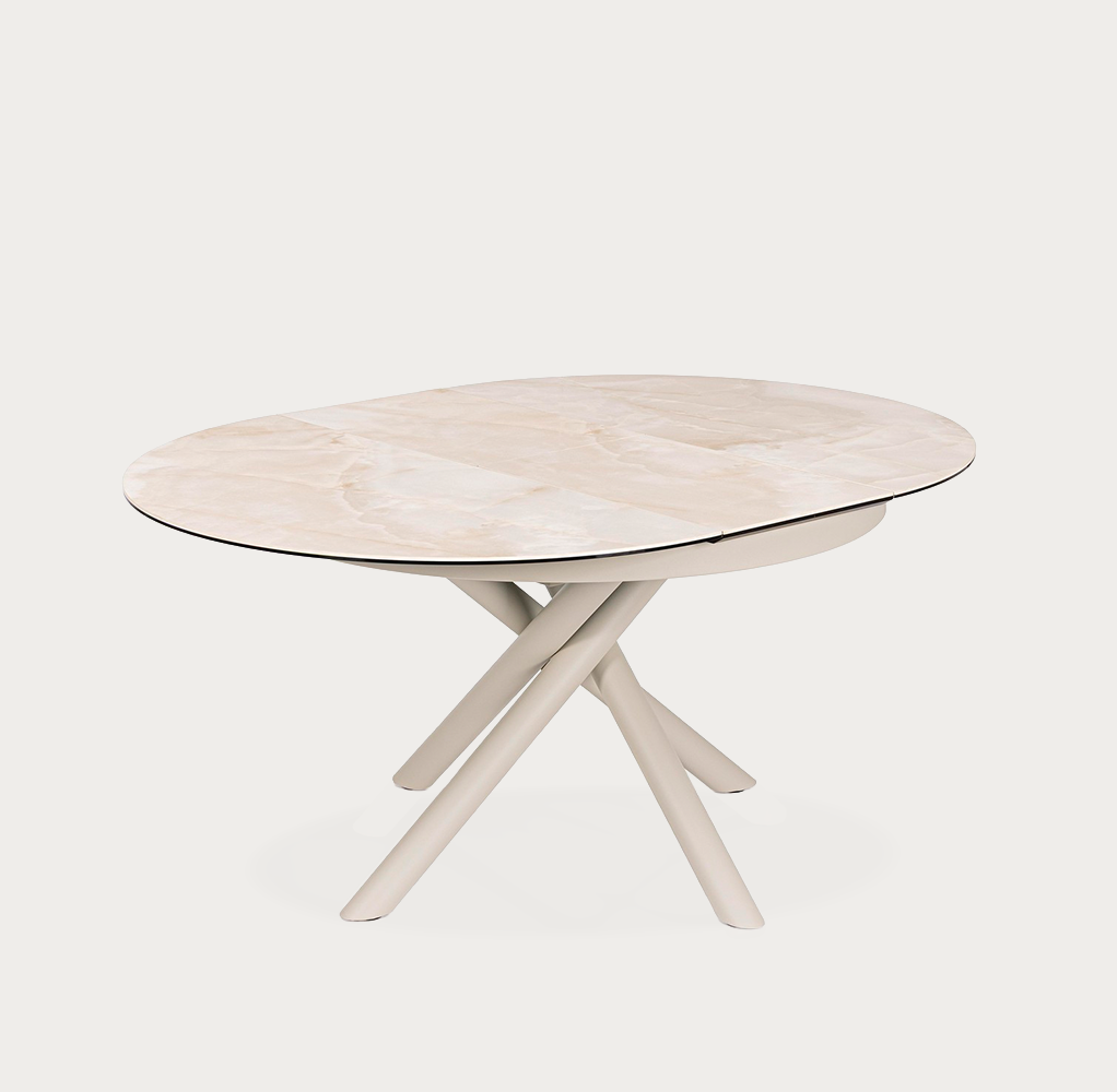 mesa extensible 120(160)cm beig claro